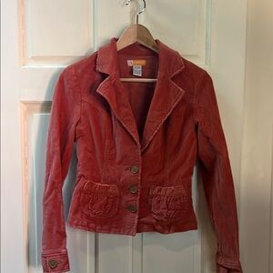 Anthropologie Tulle Corduroy Blazer M